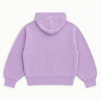 LOVE حب Knit Zip Hoodie - Pastel Lavender