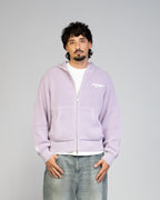 LOVE حب Knit Zip Hoodie - Pastel Lavender
