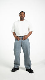 Poetry " شعر " Baggy Straight Jeans - Blue Gray