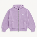 LOVE حب Knit Zip Hoodie - Pastel Lavender