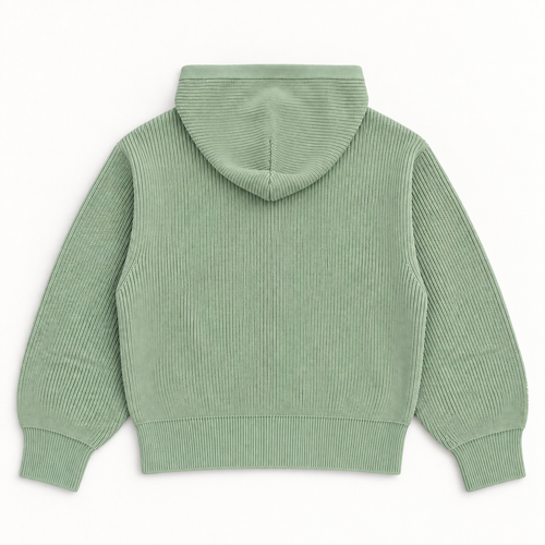 LOVE حب Knit Zip Hoodie - Mint Green