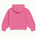 LOVE حب Knit Zip Hoodie - Pastel Pink